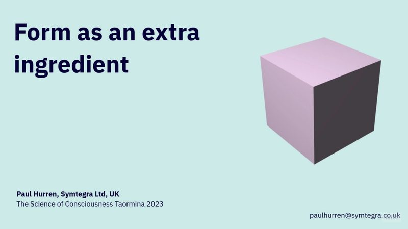 First page of the 2023 poster: Form as an extra ingredient